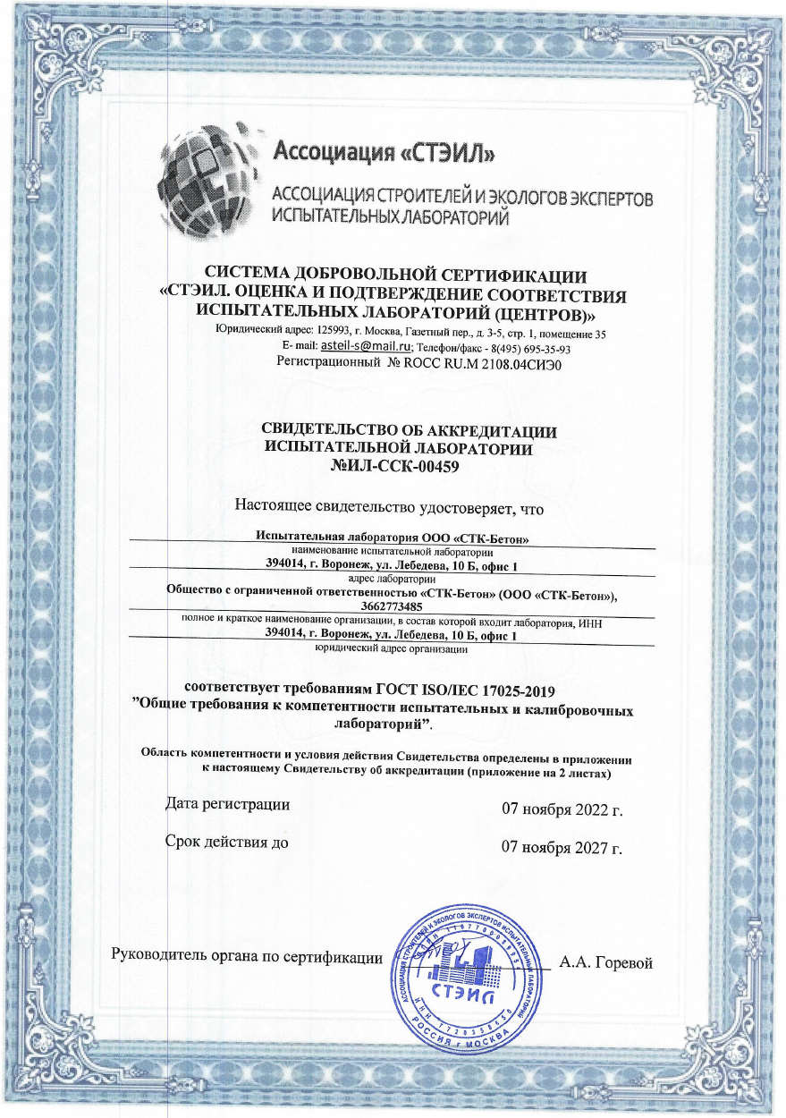 Аккредитация испытательной лаборатории